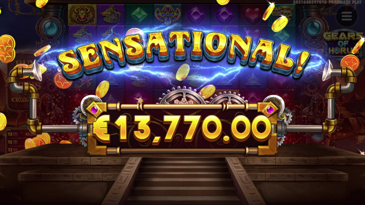 sensational win on gears of horus 13,770 euros